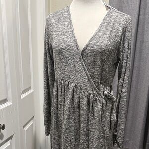 Maurices Wrap-Front Maternity Long Sleeve Dress